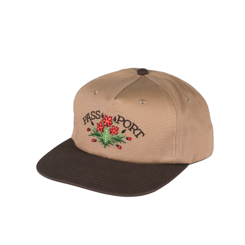 PASS~PORT - "BLOOM" WORKERS CAP CHOCOLATE/SAND