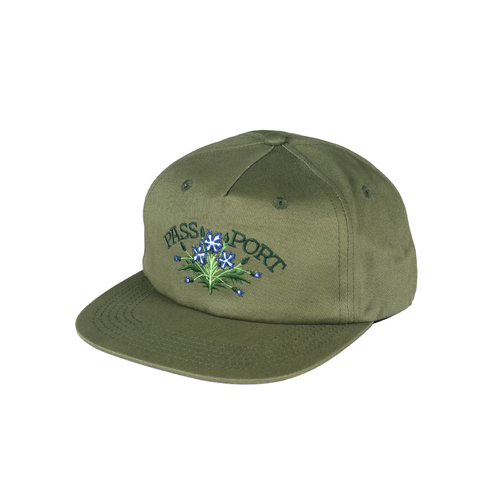 PASS~PORT - "BLOOM" WORKERS CAP MILITARY GREEN