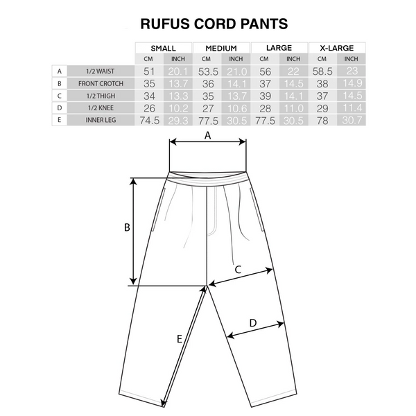 RUFUS - CORD PANTS - BLACK