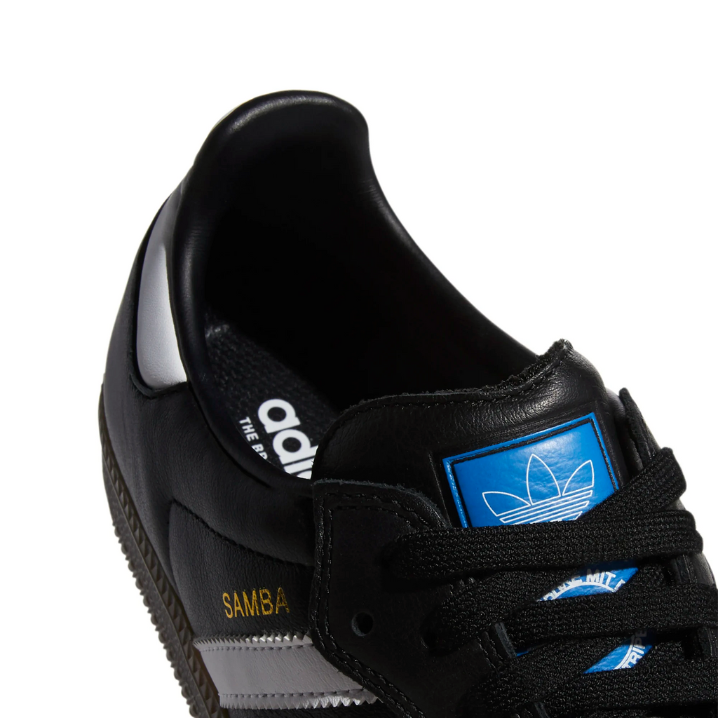 Samba adv skate sales shoes  black/white/gold metallic