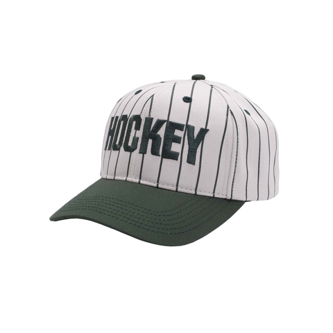HOCKEY - PINSTRIPED HAT - GREEN IVORY
