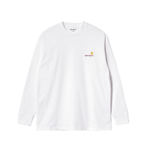 CARHARTT WIP - L/S AMERICAN SCRIPT T-SHIRT WHITE