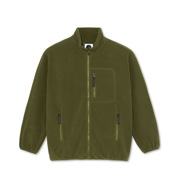 POLAR SKATE CO. - BASIC FLEECE JACKET ARMY GREEN