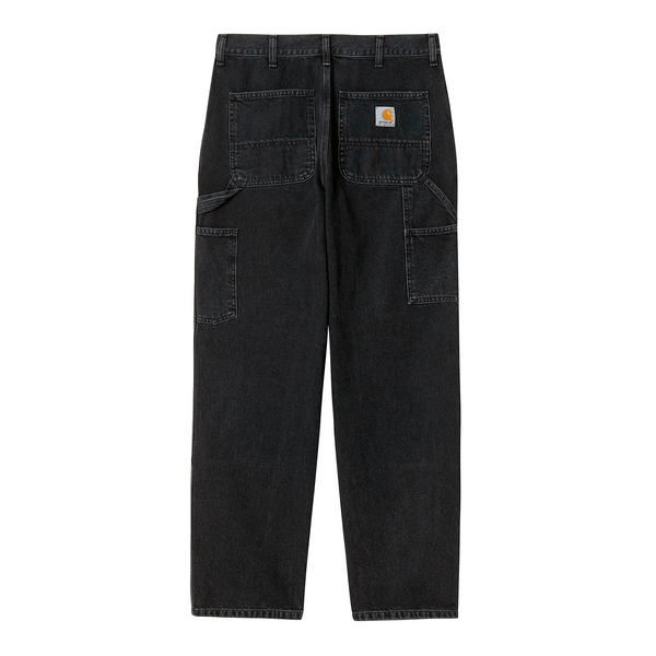 CARHARTT WIP - DOUBLE KNEE PANT BLACK STONE WASHED