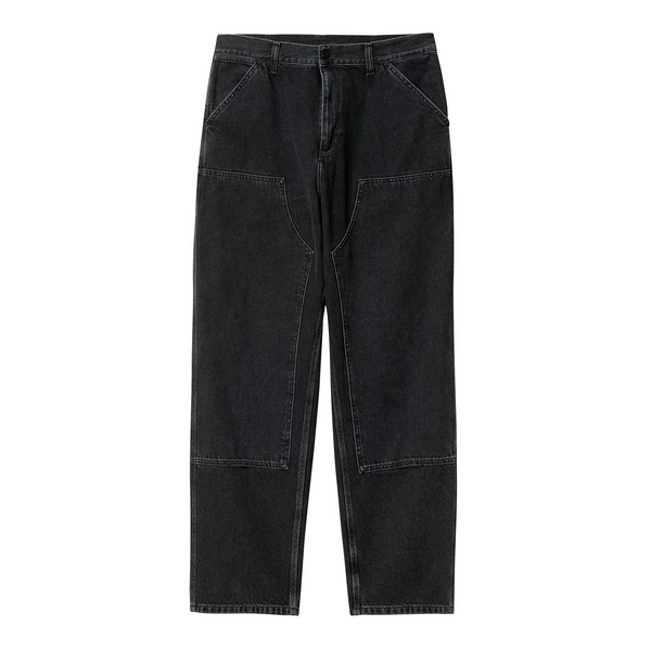 CARHARTT WIP - DOUBLE KNEE PANT BLACK STONE WASHED