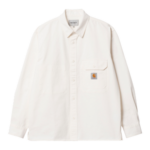 CARHARTT WIP - RENO SHIRT JAC YUCCA OFF-WHITE GARMENT DYED