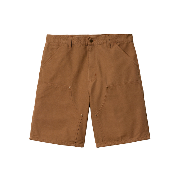 CARHARTT WIP - DOUBLE KNEE SHORT HAMILTON BROWN RINSED