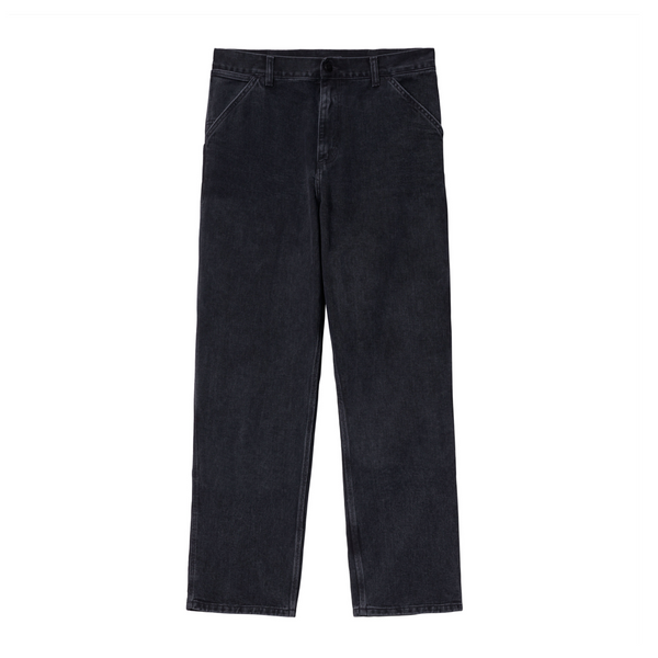 CARHARTT WIP - SINGLE KNEE PANT BLACK STONE WASHED