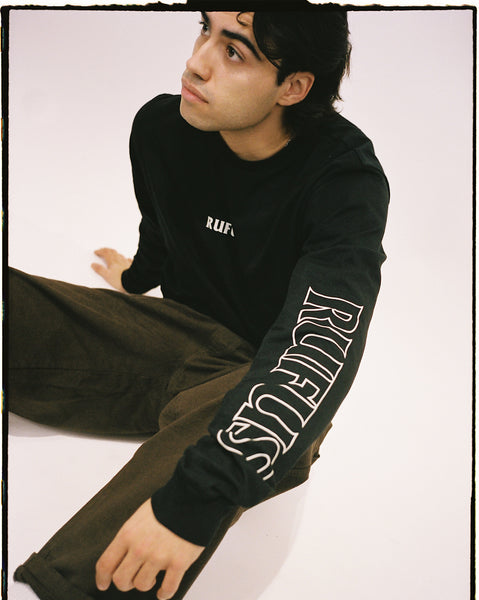 RUFUS - SCRIPT LONGSLEEVE - BLACK / BONE