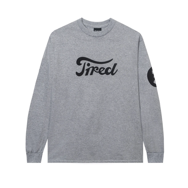 TIRED MOTO SPORT LS TEE HEATHER GREY