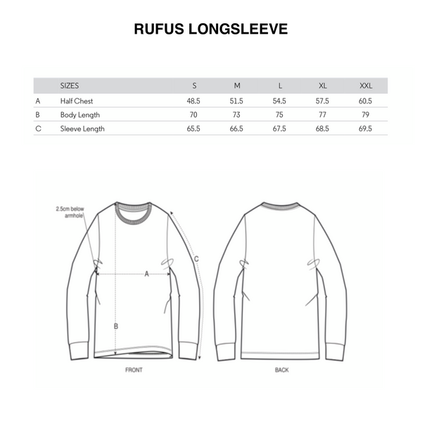 RUFUS - SCRIPT LONGSLEEVE ENGLAND KHAKI / BONE