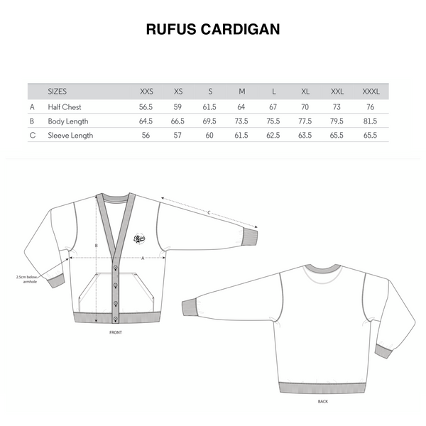 RUFUS - CARDIGAN - MIDNIGHT BLACK