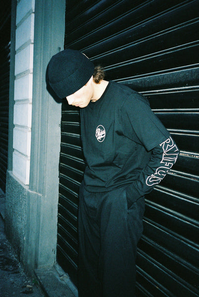 RUFUS - SCRIPT LONGSLEEVE - BLACK / BONE