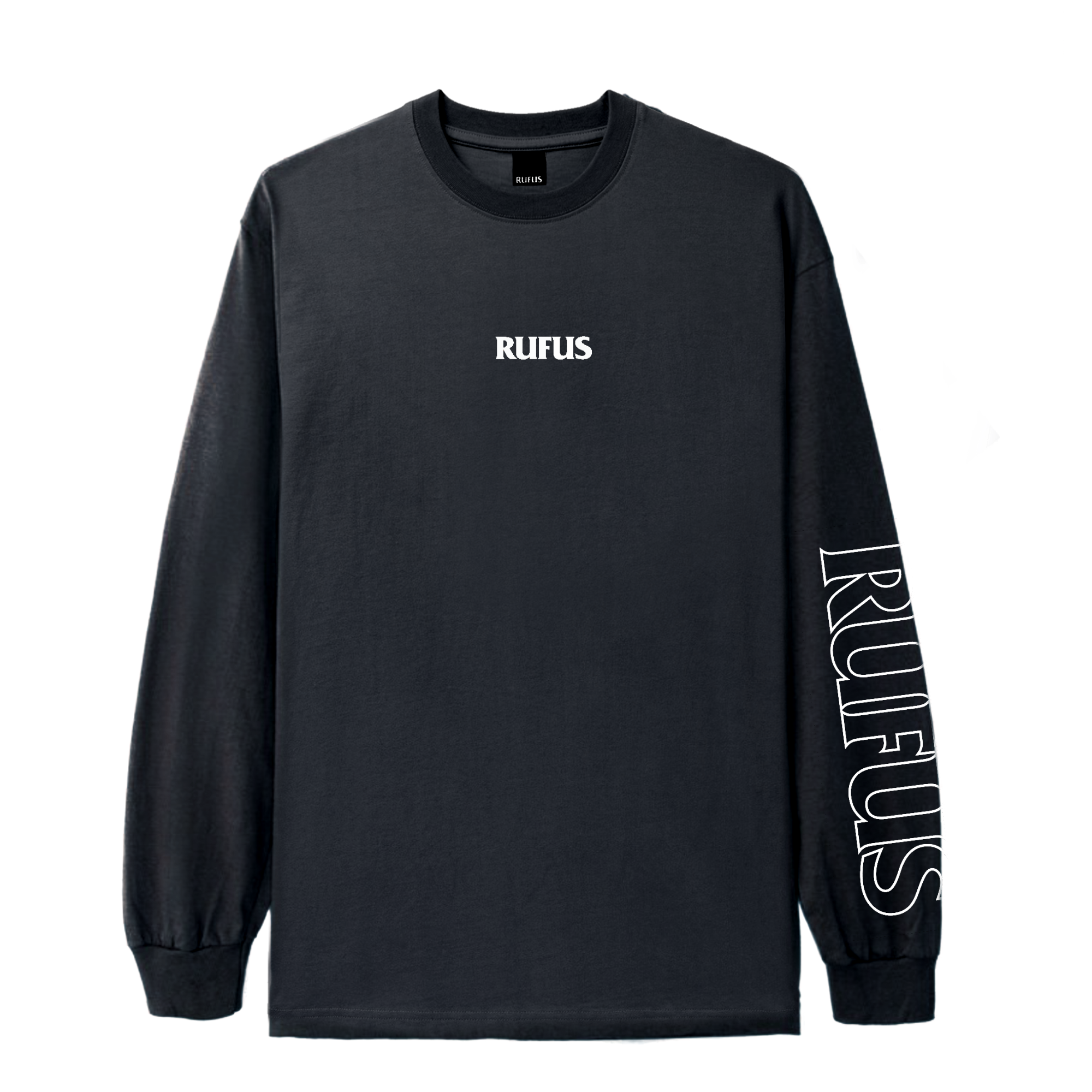 RUFUS - SCRIPT LONGSLEEVE - BLACK / BONE